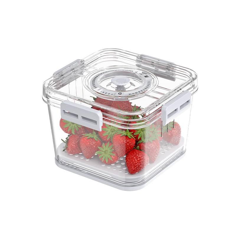 ORGWISER Small Plastic Visible Stackable Timed Storage Container