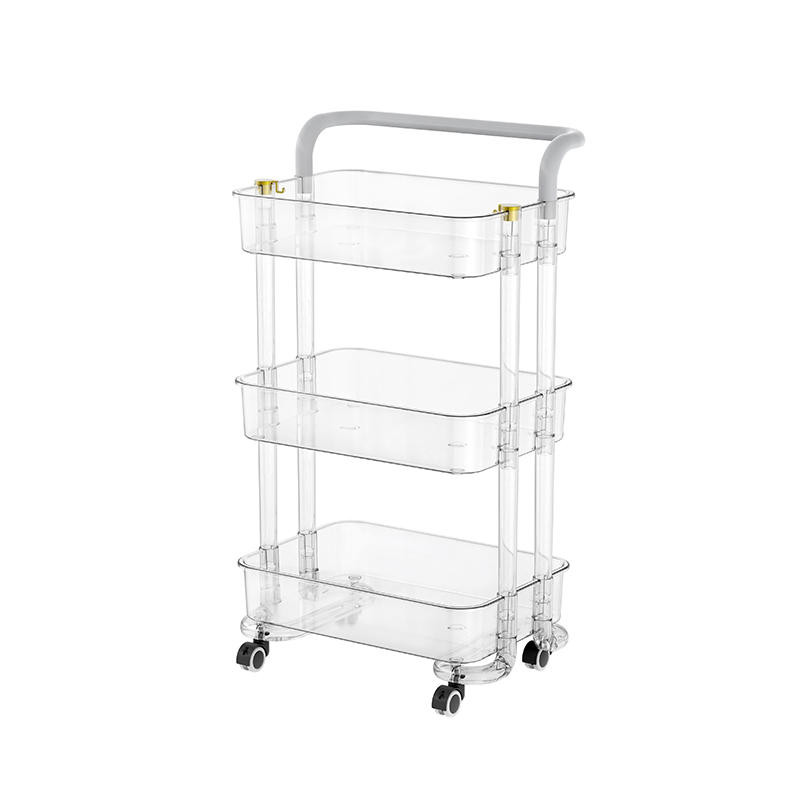 3-Tier PET PP ABS Mobile Storage Organizer Cart