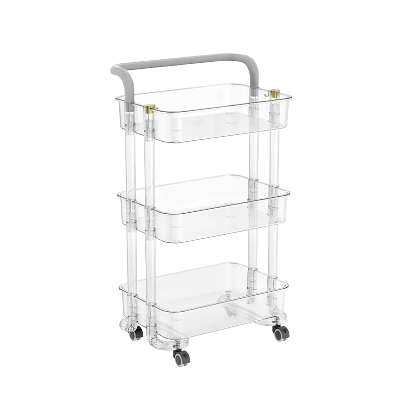 3-Tier PET PP ABS Mobile Storage Organizer Cart